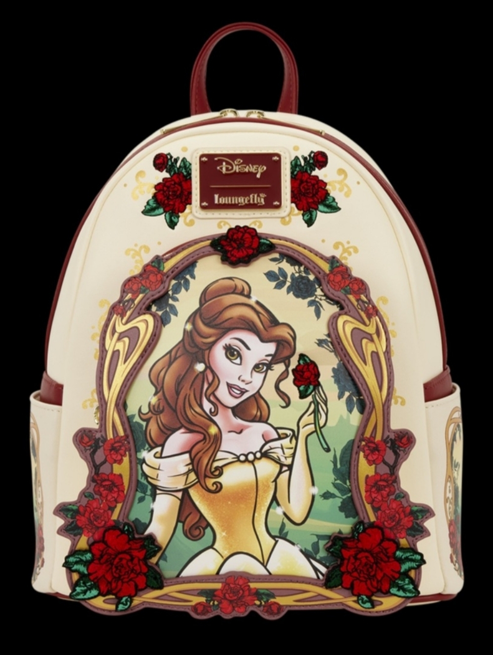 Loungefly Beauty and the Beast Exclusive Belle Floral Mini Backpack